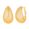 Goldplated Metal Dropshaped Geometric Ear Cuff Earrings For Women Personalized Minimalist Fashion Jewelry