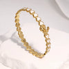 Goldplated Stainless Steel Bracelet With Heart And Crab Designs Dripeffect Finish And Colorfast Plated Craftsmanship