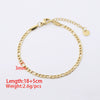 Goldplated Stainless Steel Geometric Cuban Anklet And Bracelet Hand Jewelry For Unisex With Ins Cold Style