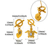 Goldplated Stainless Steel Oceaninspired Turtle Pendant Earrings And Geometric Animal Jewelry Set For Women