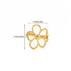 Goldplated Stainless Steel Open Doublelayer Flower Ring With Bright Zircon Details For Women