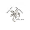 Goldplated Stainless Steel Open Doublelayer Flower Ring With Bright Zircon Details For Women