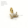 Goldplated Stainless Steel Petal Zircon Pendant Jewelry Accessory Simple And Stylish Diy Design