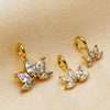Goldplated Stainless Steel Petal Zircon Pendant Jewelry Accessory Simple And Stylish Diy Design
