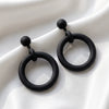 Goldtone Oversized Round Hoop Earrings For Women Electroplated Iron Alloy Geometric Statement Jewelry With Stainless Steel Posts