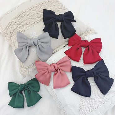 Gorgeous Satin Oversized Double Bow Hair Clip Korean Hair Accessories New