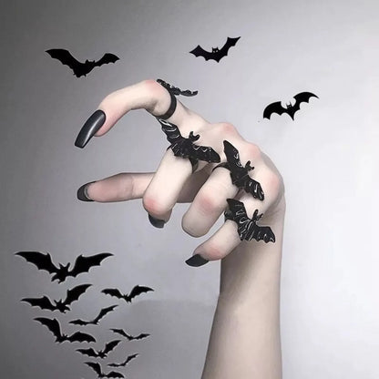 Gothic Bat Alloy Wholesale Open Rings