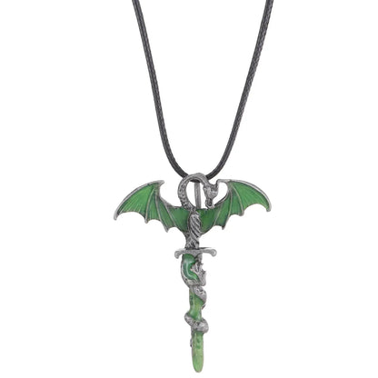 Gothic Bat Dragon Alloy Unisex Pendant Necklace