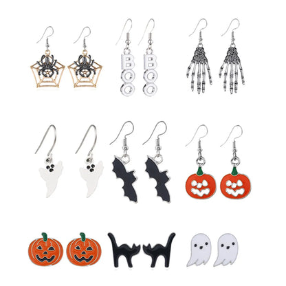 Gothic Cat Spider Alloy Women'S Drop Earrings 1 Pair