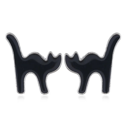 Gothic Cat Spider Alloy Women'S Drop Earrings 1 Pair