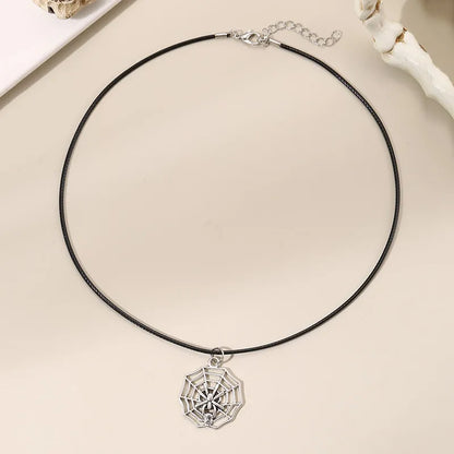 Gothic Cool Style Halloween Pattern Letter Heart Shape Alloy Polyester Wholesale Pendant Necklace