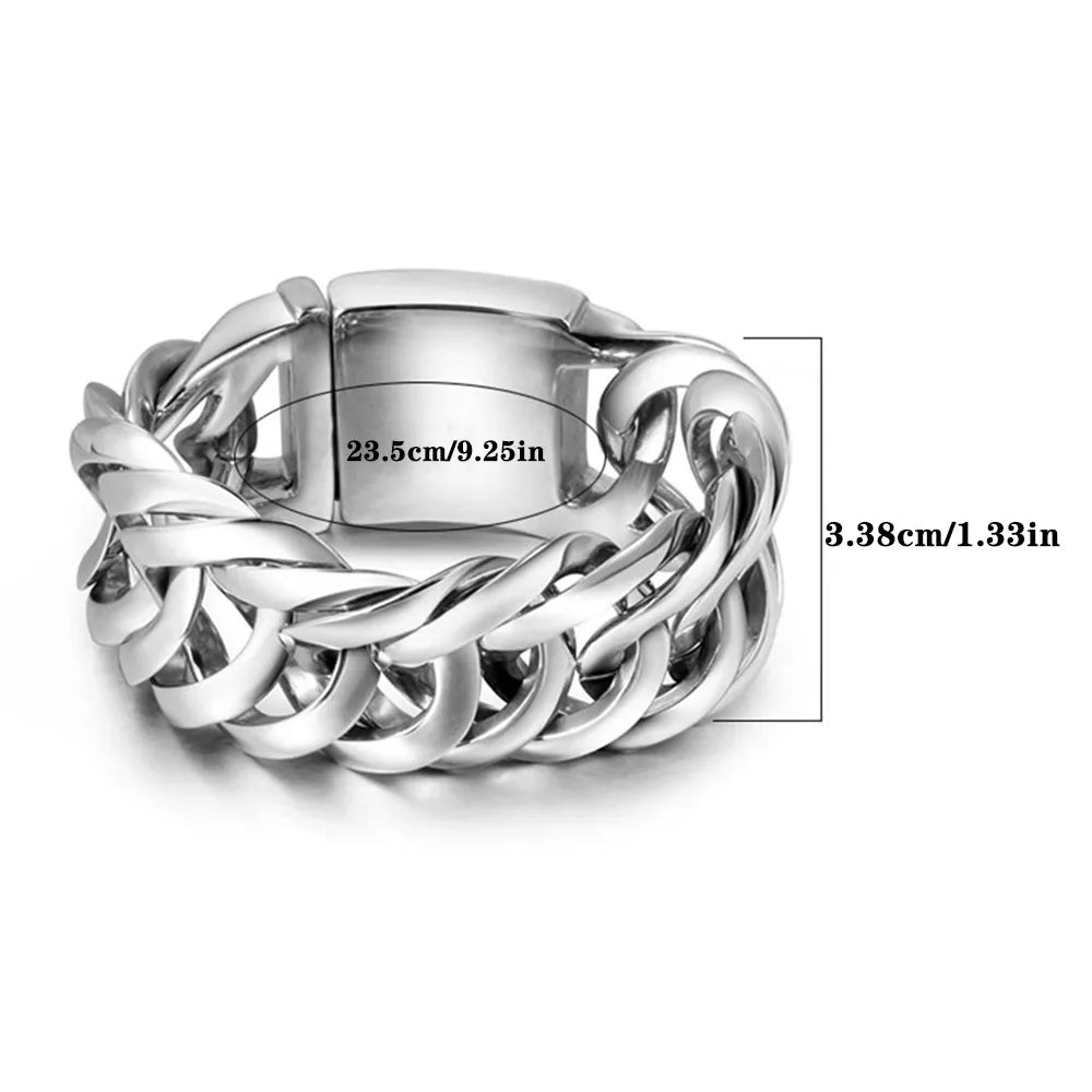 Gothic Cool Style Solid Color 304 Stainless Steel Men'S Bracelets