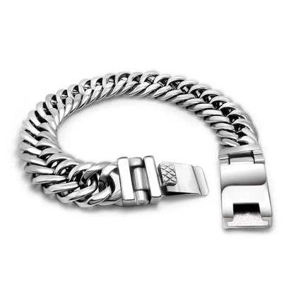 Gothic Cool Style Solid Color 304 Stainless Steel Men'S Bracelets