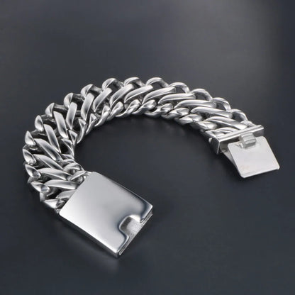 Gothic Cool Style Solid Color 304 Stainless Steel Men'S Bracelets