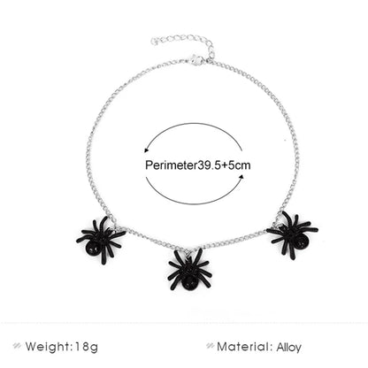 Gothic Cool Style Spider Alloy Wholesale Necklace