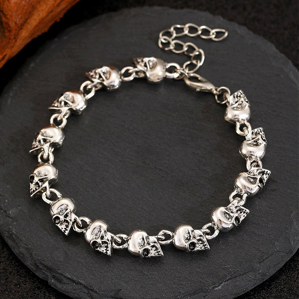 Gothic Dark Style Creative Skull Air Bracelet Zinc Alloy Electroplated Unisex Jewelry