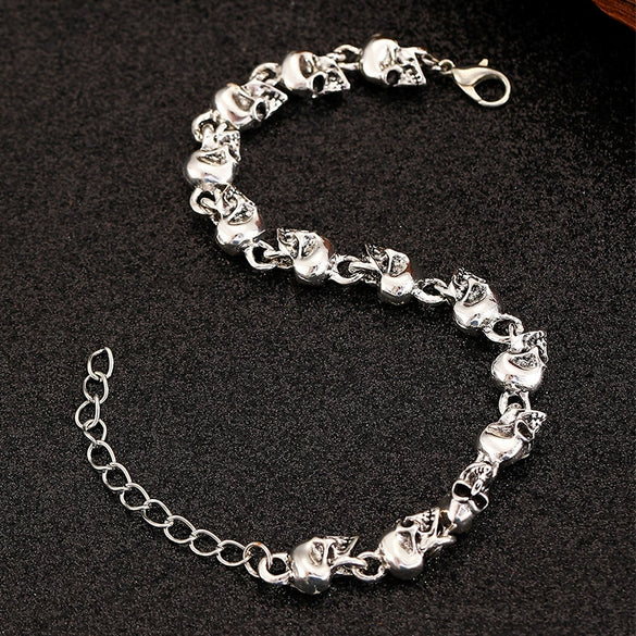 Gothic Dark Style Creative Skull Air Bracelet Zinc Alloy Electroplated Unisex Jewelry