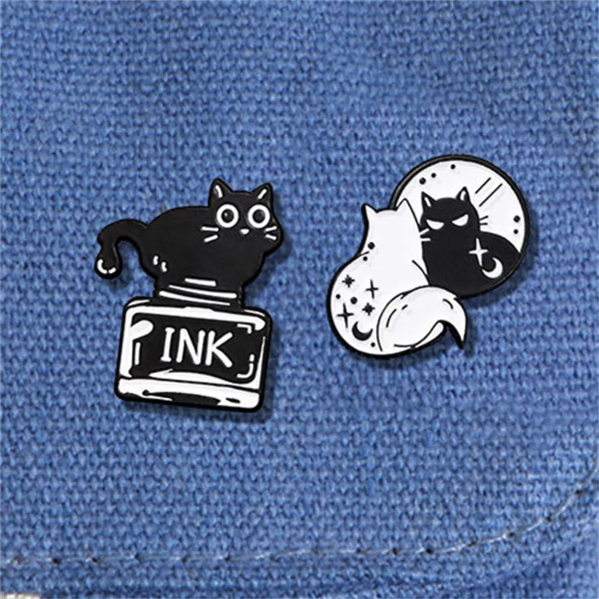 Gothic Funny Cat Alloy Unisex Brooches