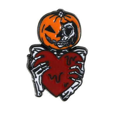 Gothic Funny Pumpkin Ghost Alloy Stamping Stoving Varnish Plating Unisex Brooches