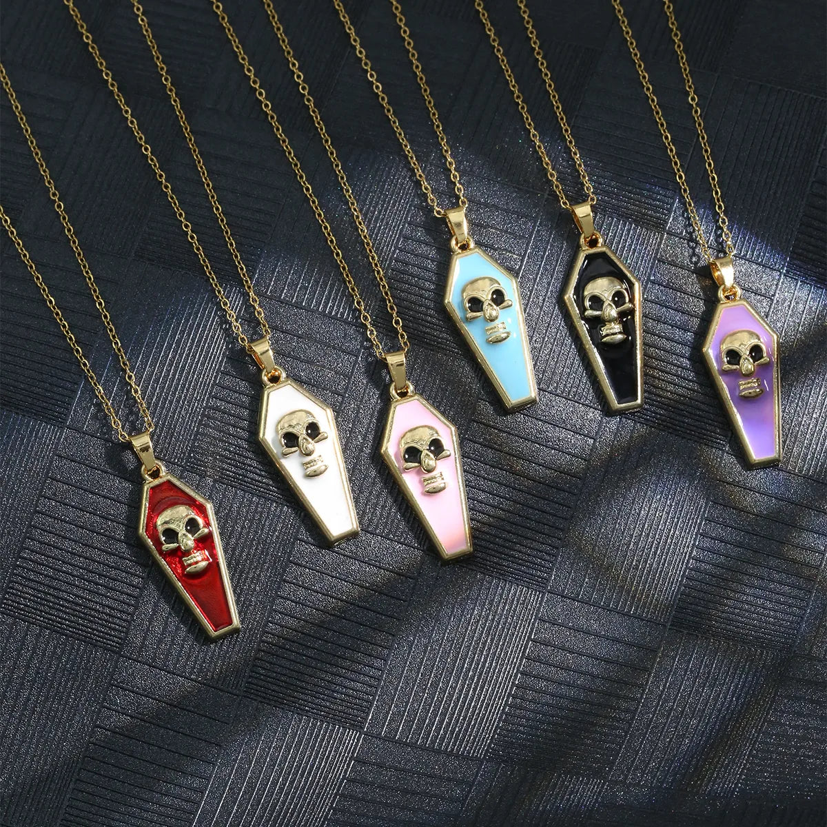 Gothic Funny Simple Style Skull K Gold Plated 304 Stainless Steel Alloy Wholesale Pendant Necklace