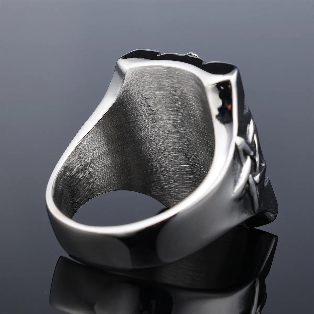 Gothic Hip-Hop Punk Geometric 304 Stainless Steel Titanium Steel Men'S Rings