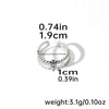 Gothic Hip-Hop Retro Cross Symbol Copper Hollow Out Silver Plated Unisex Rings