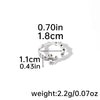 Gothic Hip-Hop Retro Cross Symbol Copper Hollow Out Silver Plated Unisex Rings