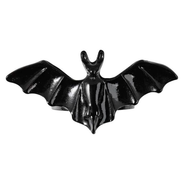 Gothic Open Bat Ring Alloy Jewelry Electroplated With Animal Pattern Unisex