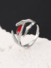 Gothic Punk Design Advanced Joint Ring Alloy Geometric Electroplated Unisex Retro Adjustable Opening Ring
