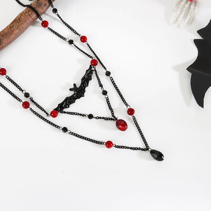 Gothic Retro Bat Plastic Iron Wholesale Layered Necklaces