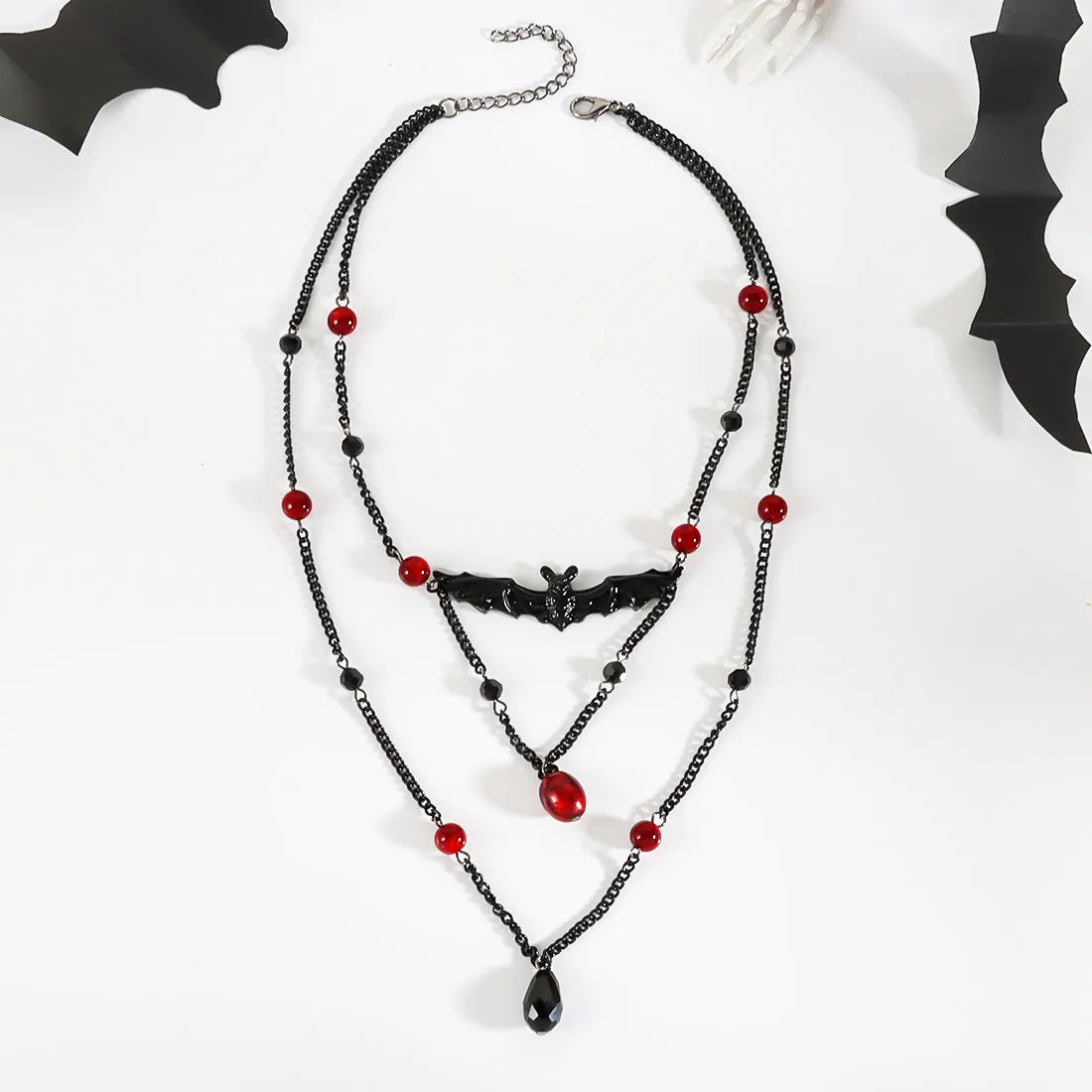 Gothic Retro Bat Plastic Iron Wholesale Layered Necklaces