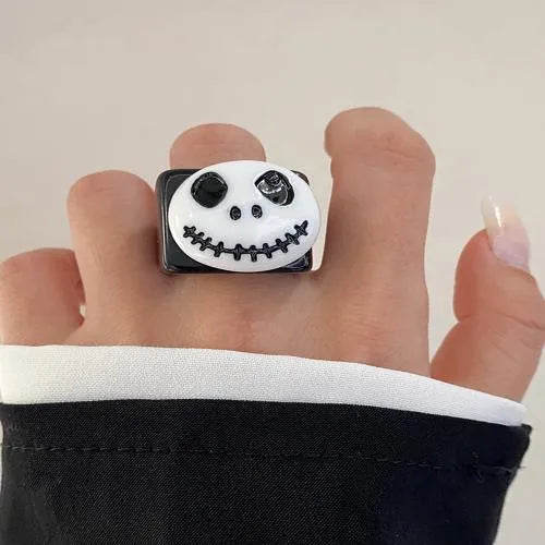 Gothic Retro Cartoon Character Plastic Resin Halloween Women'S Rings