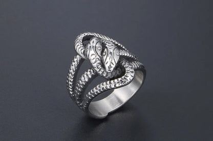 Gothic Retro Punk Snake 304 Stainless Steel Polishing Men'S Rings