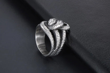 Gothic Retro Punk Snake 304 Stainless Steel Polishing Men'S Rings