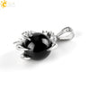 Gothic Style Dragon Claw Natural Stone Round Ball Crystal Pendant With Copper Accessories Minimalist Neutral Jewelry