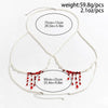 Gothic Style Imitation Pearl Waist Chain With Blood Drops Tassel For Female