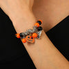 Gothic Style Pumpkin Skull Necklace And Bat Beaded Bracelet For Women Alloy Jewelry With Cartoon And Geometric Animal Patterns Electroplated