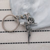 Gothic Vintage Thorn Rose Cross Zinc Alloy Metal Keychain Pendant For Backpack And Car