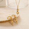 Gourmet Fruit U Shaped Pendant Necklace Titanium Steel Copper Dripping Oil Furnace Vacuum Electroplated 18K True Gold Color Preservation