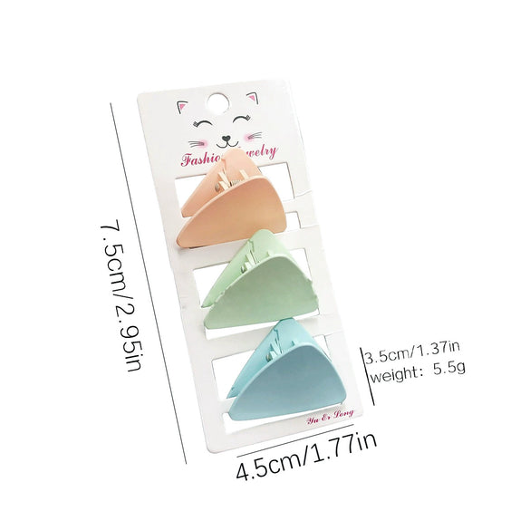 Grab Clip Hairpin Plastic Resin Handmade Lovely Geometric For Girls