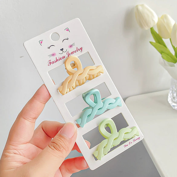 Grab Clip Hairpin Plastic Resin Handmade Lovely Geometric For Girls