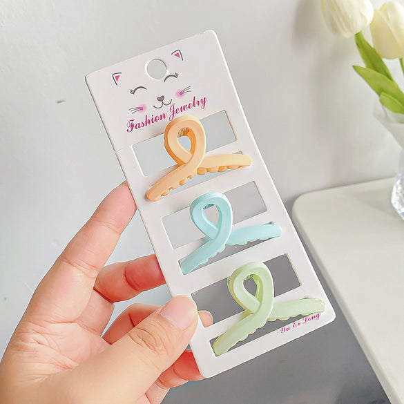 Grab Clip Hairpin Plastic Resin Handmade Lovely Geometric For Girls