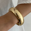 Gradient Acrylic Resin Wide Smooth Exaggerated Personality Geometric Electroplated Bracelet