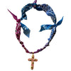 Gradient Cross Geometric Copper Necklace Retro Niche Design Electroplating Unisex