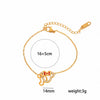 Gradient Gold Plated Titanium Steel Heart Bracelet For Women With Geometric Pattern Romantic Versatile Style