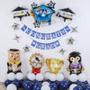 Graduation Party Balloon Decoration Set With Black And Gold Aluminum Foil Balloons And Flags For School Classrooms Kindergartens And Teacher Appreciation Events