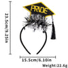 Graduation Season Headband Hanging Spike Doctor Hat Headwear In Plastic Glitter Felt With Semi Manual Semi Mechanical Process