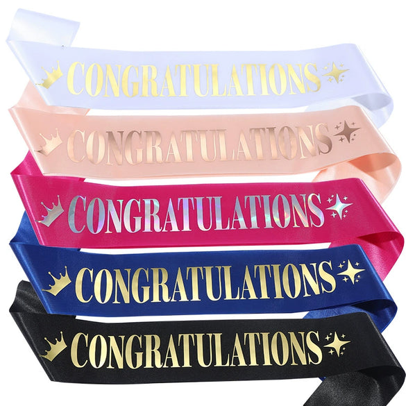 Graduation Shoulder Strap Etiquette Belt Party Belt Sardine Material Bronzing