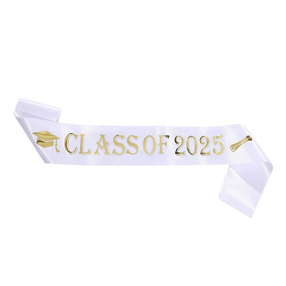 Graduation Shoulder Straps Etiquette Straps Glitter Cloth Bronzing Party Ribbons With Letters Numbers Text Style