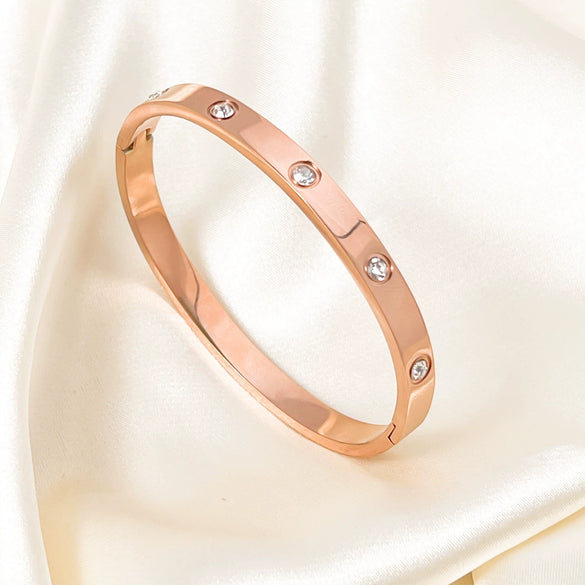 Gypsophila Stainless Steel Bracelet Electroplated 18K Gold Women's Jewelry